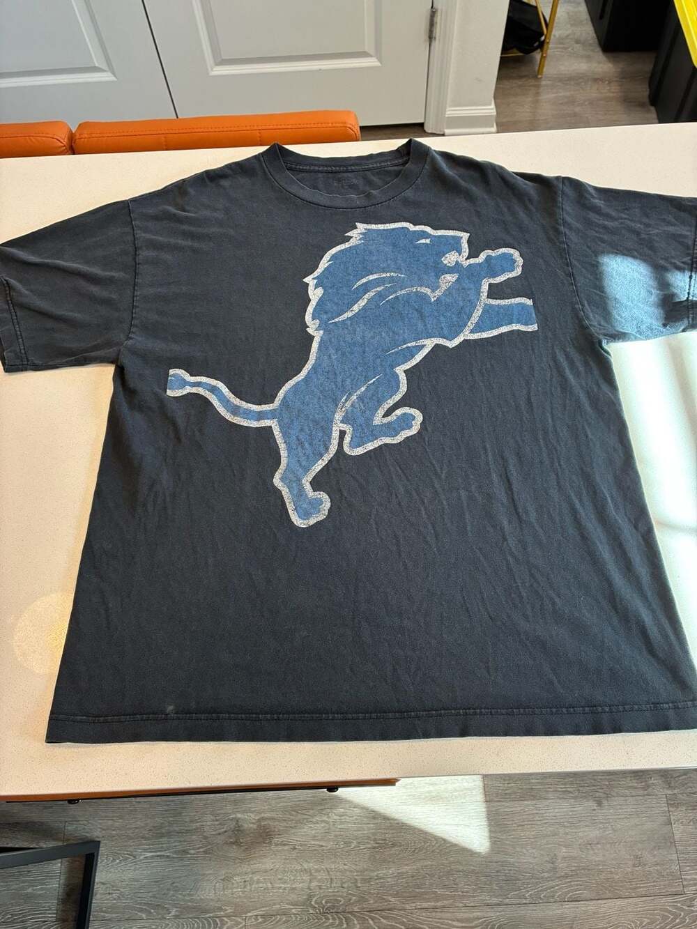 Vintage Reebok Detroit Lions Big Logo Black T-Shirt XL